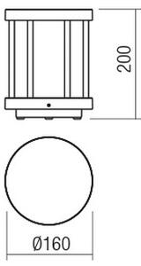 Redo 90577 - LED Venkovní lampa KALEN LED/8W/230V 3000K 20 cm IP65 antracit