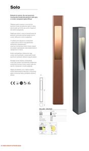 Redo 90673 - Venkovní lampa SOLO 1xGU10/35W/230V 70 cm IP65 hnědá