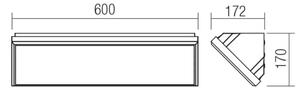 Redo 90678 -LED Venkovní nástěnné svítidlo MAKO LED/65W/230V 3000K IP65 antracit