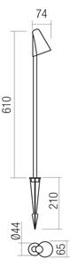 Redo 90706 - LED Venkovní lampa NIVALIS LED/6,8W/230V 3000K 82 cm IP65 hnědá