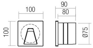 Redo 91196 - LED Venkovní orientační svítidlo BAST LED/2,5W/230V IP65 antracit