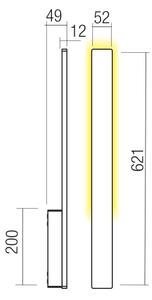 Redo 90872 - LED Venkovní nástěnné svítidlo REFLEXA LED/6W/230V IP54 černá