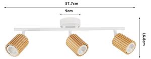 Brilagi - Bodové svítidlo MODERN WOOD 3xGU10/8W/230V dřevo/bílá