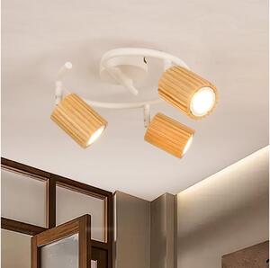 Brilagi - Bodové svítidlo MODERN WOOD 3xGU10/8W/230V dřevo/bílá