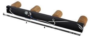 Brilagi - Bodové svítidlo MODERN WOOD 4xGU10/8W/230V dřevo/černá