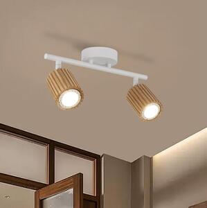 Brilagi - Bodové svítidlo MODERN WOOD 2xGU10/8W/230V dřevo/bílá