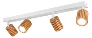 Brilagi - Bodové svítidlo MODERN WOOD 4xGU10/8W/230V dřevo/bílá