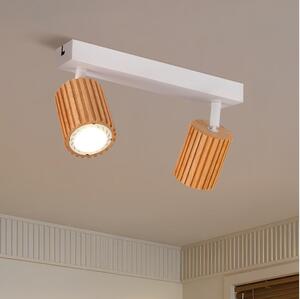Brilagi - Bodové svítidlo MODERN WOOD 2xGU10/8W/230V dřevo/bílá