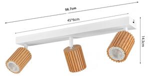 Brilagi - Bodové svítidlo MODERN WOOD 3xGU10/8W/230V dřevo/bílá