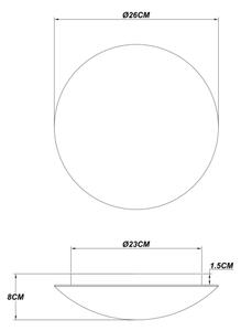 Globo 41770-16 - LED Stropní svítidlo PATRICIA LED/16W/230V 3000K pr. 26 cm