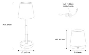 Globo 58446B - LED Stm dot nabíjecí stolní lampa CARLOS 1,2W/5V 1200 mAh
