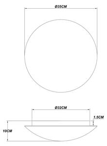 Globo 41770-24 - LED Stropní svítidlo PATRICIA LED/24W/230V 3000K pr. 35 cm