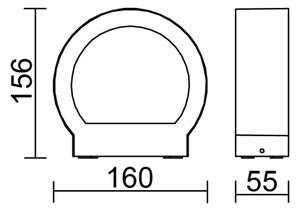 Globo 34313 - LED Venkovní nástěnné svítidlo SLICE LED/6W/230V IP54