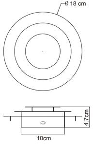 Globo 48465-18 - LED Stropní svítidlo HEDA LED/18W/230V 3000K pr. 18 cm zlatá