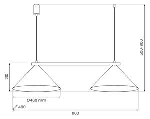 Lustr na lanku CAPITAL 2xGX53/15W/230V bílá