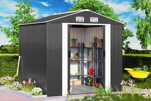 - Zahradní domek 5 m² - černý - 257 cm x 205 cm x 177,5 cm