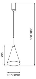 Lustr na lanku CAPITAL 1xGX53/15W/230V pr. 17 cm černá