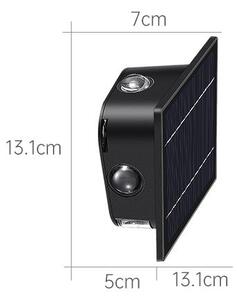 Venkovní solární nástěnné LED osvětlení IMMAX WALL se světelným čidlem, 2W