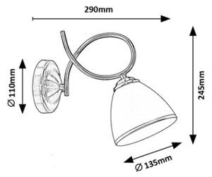 Brilagi - Nástěnná lampa FRED 1xE27/60W/230V bronzová