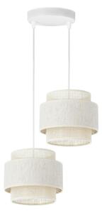 Lustr na lanku BOHO 2xE27/60W/230V krémová/juta