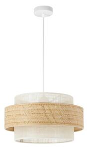Lustr na lanku BOHO 1xE27/60W/230V pr. 40 cm juta/krémová