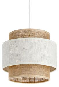 Lustr na lanku BOHO 1xE27/60W/230V pr. 20 cm krémová/juta