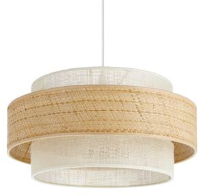 Lustr na lanku BOHO 1xE27/60W/230V pr. 40 cm juta/krémová