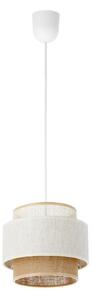 Lustr na lanku BOHO 1xE27/60W/230V pr. 20 cm bílá/juta