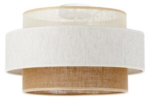 Stropní svítidlo BOHO 1xE27/60W/230V pr. 40 cm bílá/juta