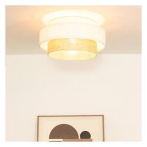 Stropní svítidlo BOHO 1xE27/60W/230V pr. 40 cm bílá/juta