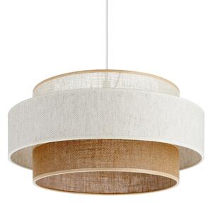 Lustr na lanku BOHO 1xE27/60W/230V pr. 40 cm bílá/juta