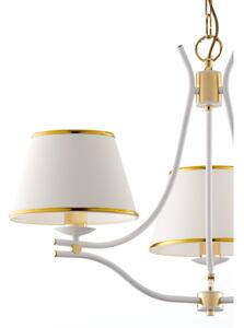 Jupiter 2085 - Lustr na řetězu SAMBA 3xE27/15W/230V bílá/zlatá