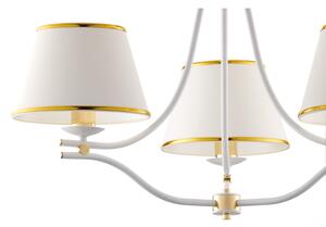 Jupiter 2085 - Lustr na řetězu SAMBA 3xE27/15W/230V bílá/zlatá