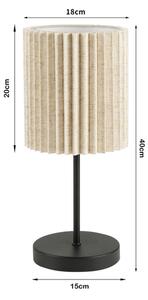 Brilagi - Stolní lampa NORDIC WAVE 1xE27/15W/230V len/černá