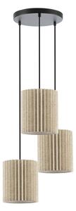 Brilagi - Lustr na lanku NORDIC WAVE 3xE27/15W/230V pr. 38 cm len/černá