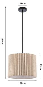 Brilagi - Lustr na lanku NORDIC WAVE 1xE27/15W/230V pr. 32 cm len/černá