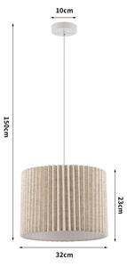 Brilagi - Lustr na lanku NORDIC WAVE 1xE27/15W/230V pr. 32 cm len/bílá