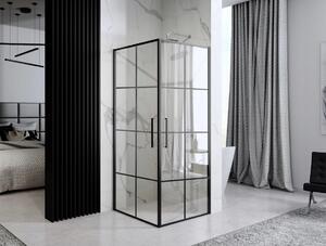 Rea - RUBIK BLACK MAT sprchový kout 80 x 100 cm, čiré sklo / černý profil, REA-K9232