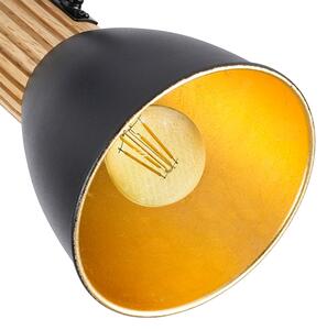Brilagi - Bodové svítidlo ODENSE 3xE14/10W/230V dřevo/černá