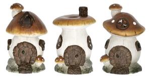 Podzimní dekorace houbový domeček keramika 6,5x6x10cm cena za 1ks