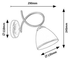Brilagi - Nástěnná lampa FRED 1xE27/60W/230V zlatá