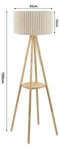 Brilagi - Stojací lampa NORDIC WAVE 1xE27/15W/230V dřevo/len