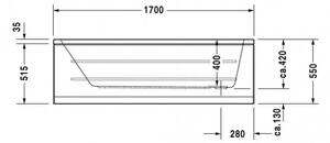 Duravit D-Code - Vana na zabudování 1700x750 mm, bílá 700100000000000