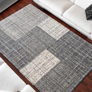 Moderní šedý koberec s jemným vzorováním Šířka: 120 cm | Délka: 170 cm