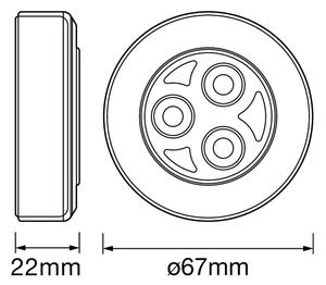 Osram - LED Dotykové orientační svítidlo DOT-IT LED/0,2W/4,5V
