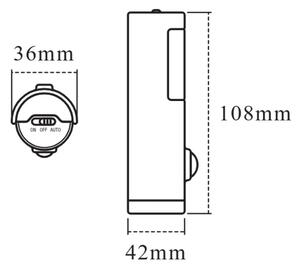 Osram - LED Orientační svítidlo se senzorem NIGHTLUX LED/0,35W/3xAAA IP54