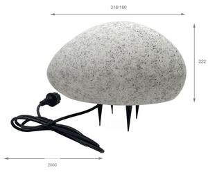 Venkovní dekorační svítidlo LUMISTONE 1xE27/15W/230V IP65 pr. 31,8 cm