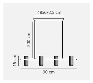 Nordlux - Lustr na lanku ALANIS 4xGU10/15W/230V mosaz