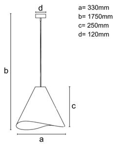 Dřevěný lustr na lanku 1xE27/60W/230V pr. 33 cm masiv/dub/kaučukovník