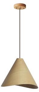 Dřevěný lustr na lanku 1xE27/60W/230V pr. 33 cm masiv/dub/kaučukovník